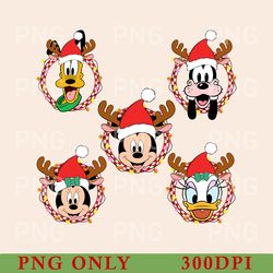 retro mickey and friend christmas png, disney ears christmas png, disney christmas png, disney trip png, disney family