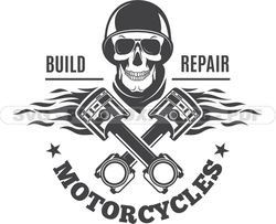 motorcycle svg logo, motorbike svg png, harley logo, skull svg files, motorcycle tshirt design, digital download 281