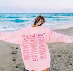 different ways to say i love you in lyrics sweatshirt womens sweatshirt hoodie oversized hoodie aesthetic gif taylor swi