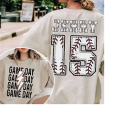 custom mom baseball shirt, game day sweater, personalized baseball shirt, your name baseball shirt, game day sports shir