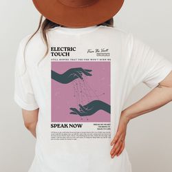 electric touch tshirt, speak now taylor swifts version electric touch lyrics shirt, from the vault tracks tv, taylor swi