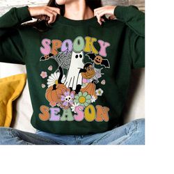 Ghost Cat Sweatshirt, Halloween Sweatshirt, Spooky Season Sweatshirt, Halloween Cat Sweatshirt, Cute Black Cat Shirt, Ca