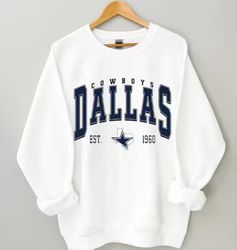 dallas football sweatshirt, vintage style dallas football crewneck, football sweatshirt, dallas cowboys sweatshirt, foot