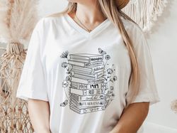 taylor swift albums books, taylor swift's version music albums as booksv neck t-shirt, gift shirt for 2023 taylor swift