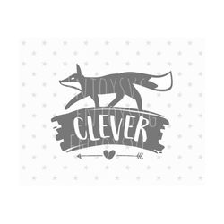 clever fox svg, clever fox svg file, fox svg, fox svg file, baby svg file, baby fox svg, clever baby svg, silhouette cut file,newborn svg