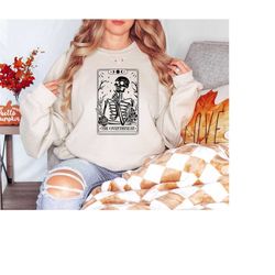 the overthinker tarot card shirt, overthinker shirt, skeleton tarot card shirt, tarot card lover shirt, skull tarot card