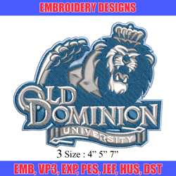 old dominion monarchs embroidery design, old dominion monarchs embroidery, logo sport, sport embroidery, ncaa embroidery