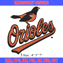 orioles baseball embroidery design, sport embroidery, brand embroidery, embroidery file, logo shirt, digital download