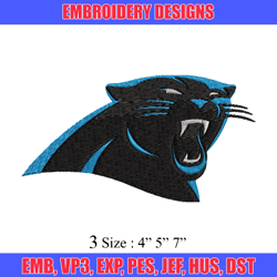 panther logo embroidery design, sport embroidery, brand embroidery, embroidery file, logo shirt, digital download