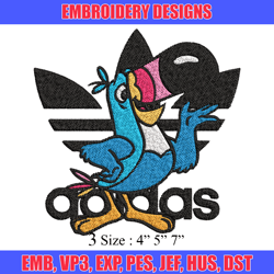 parrot adidas embroidery design, adidas embroidery, brand embroidery, embroidery file, logo shirt, digital download