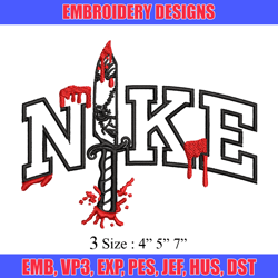 penniwise knife nike embroidery design, logo embroidery, nike design, embroidery file, logo shirt, digital download.