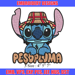 peso pluma stitch embroidery design, peso pluma stitch embroidery, cartoon design, embroidery file, digital download.