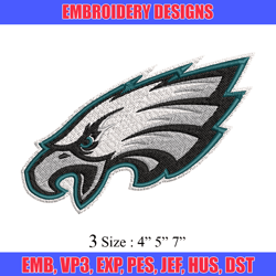 philadelphia eagles embroidery design, brand embroidery, embroidery file, logo shirt, sport embroidery, digital download