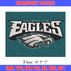 philadelphia eagles embroidery design, brand embroidery, embroidery file, logo shirt, sport embroidery,digital download
