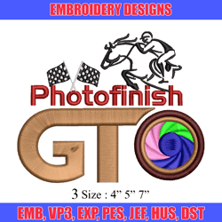 photofinish embroidery design, photofinish embroidery, logo design, embroidery file, logo shirt, digital download.