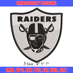 raiders sport logo embroidery design, brand embroidery, embroidery file, logo shirt, sport embroidery, digital download