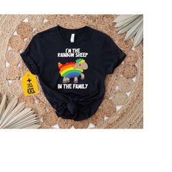 i'm the rainbow sheep in the family shirt, lgbtq shirt, animal shirt, gay pride shirt, funny gay shirt, pride month shir