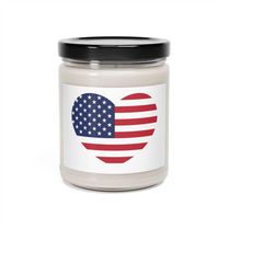 july 4th candle, 9oz, scented soy candle, independence day candle, flag candle, american flag candle