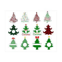 christmas tree svg bundle/ christmas tree cut file bundle/ christmas  pack trees file for cricut / christmas tree/ svg /png /eps/ dxf