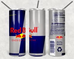 red bull can tumbler png, drink tumbler design, straight design 20oz/ 30oz skinny tumbler, png file download