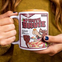 werewolf cereal box mug, collect all five vintage cereal, monsters coffee mug