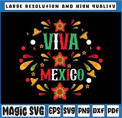 Viva Mexico Flag Mexican Independence Day Svg, Mexican Flag Svg, Proud Latin Svg, Digital Download