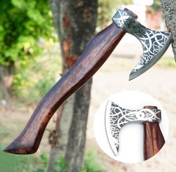 carbon steel viking axe /handmade axe /hatchet viking axe /18 inches viking axe , best for outdoor camping hiking