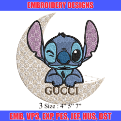 stitch gucci embroidery design, gucci embroidery, embroidery file, logo shirt, sport embroidery, digital download.