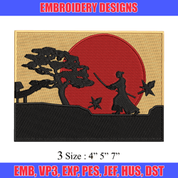 swordsman moon embroidery design, swordsman embroidery, embroidery file, picture design, logo shirt, digital download.