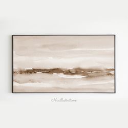 samsung frame tv art abstract sepia landscape watercolor neutral brown minimalist digital download