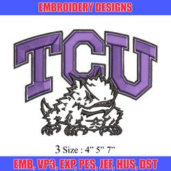 tcu horned frogs embroidery design, tcu horned frogs embroidery, logo sport, sport embroidery, ncaa embroidery.