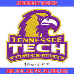 tennessee tech golden eagles embroidery design, logo embroidery, logo sport, sport embroidery, ncaa embroidery.