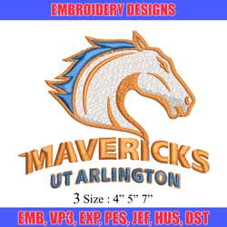texas arlington mavericks embroidery design, texas arlington mavericks embroidery, sport embroidery, ncaa embroidery.