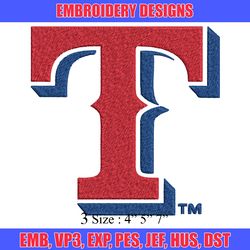 texas rangers embroidery design, brand embroidery, embroidery file, logo shirt, sport embroidery, digital download