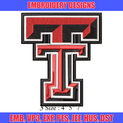 texas tech red raiders embroidery design, texas tech red raiders embroidery, logo sport embroidery, ncaa embroidery.