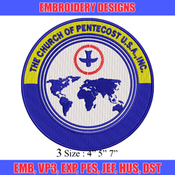 the church of pentecost embroidery design, logo embroidery, logo design, embroidery file, logo shirt, digital download.