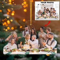 custom family photo ornament, photo ornaments