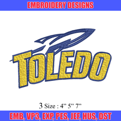 toledo rockets embroidery design, toledo rockets embroidery, logo sport, sport embroidery, ncaa embroidery.