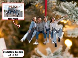 custom portrait best friend photo ornament, customshape photo ornament