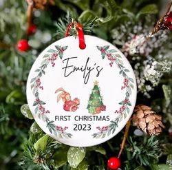 personalized christmas baby ornament, custom name ornament
