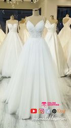 custom design, completely handcrafted helen wedding dress