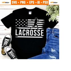 lacrosse svg files - lax sports svg cute usa america flag vintage digital download