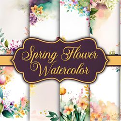 spring flower watercolor backgrounds