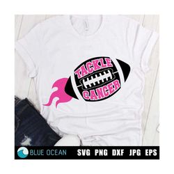 tackle cancer svg, football svg, tackle breast cancer svg, football ball