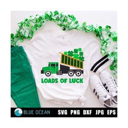 loads of luck svg, st patrick's day monster truck svg, shamrock truck svg, lucky clover svg, boys st patricks svg, st. patricks boy shirt