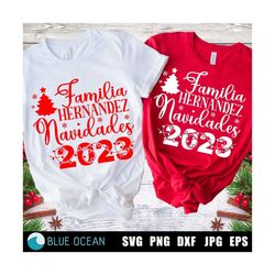 navidad 2023 svg, navidades 2023 svg,  family christmas 2023, spanish family christmas shirt, feliz navidad svg