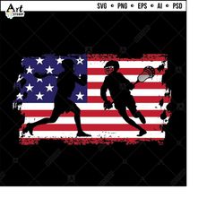 lacrosse svg files - lax sports svg usa flag