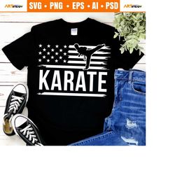 karate svg files usa american patriotic cool graphic theme - martial arts svg or mma svg graphic arts digital graphic arts
