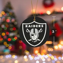 raiders christmas ceramic ornament