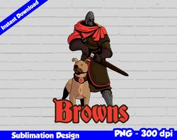 browns png, football mascot warrior style, browns t-shirt design png for sublimation, sport mascot design